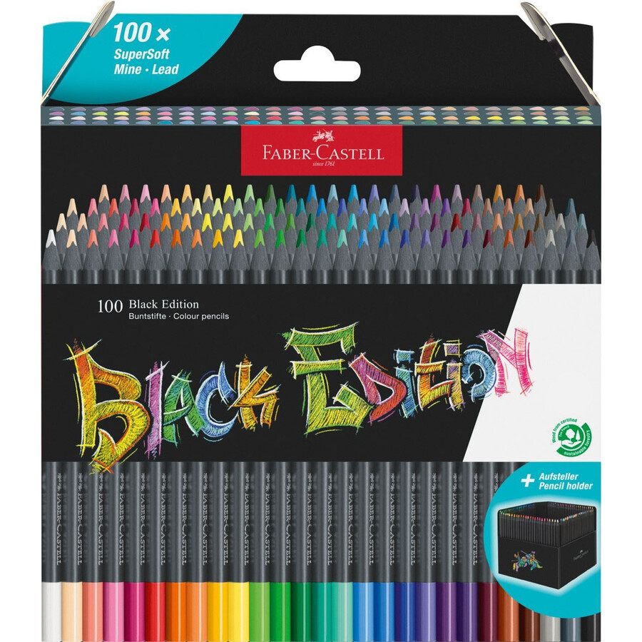 barevné tužky black edition