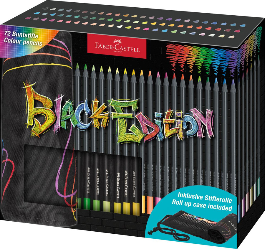 barevné tužky black edition v roli