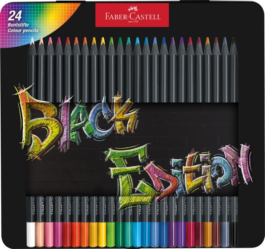 barevné tužky black edition