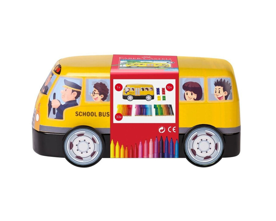 sada fixů s vláknovým hrotem connector pro školní autobus