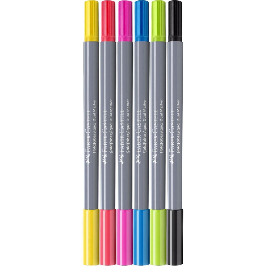 peněženka s dvojitým popisovačem goldfaber aqua 6 kusů