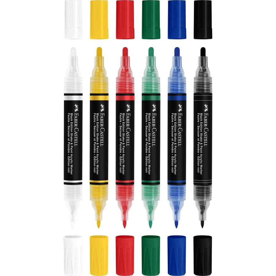 akrylové fixy shakepaint classic black edition