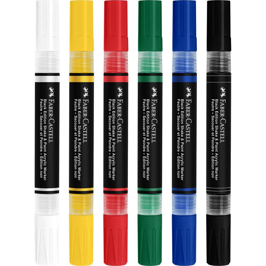akrylové fixy shakepaint classic black edition