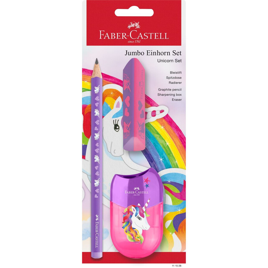 sada tužek unicorn jumbo grafitová tužka a příslušenství