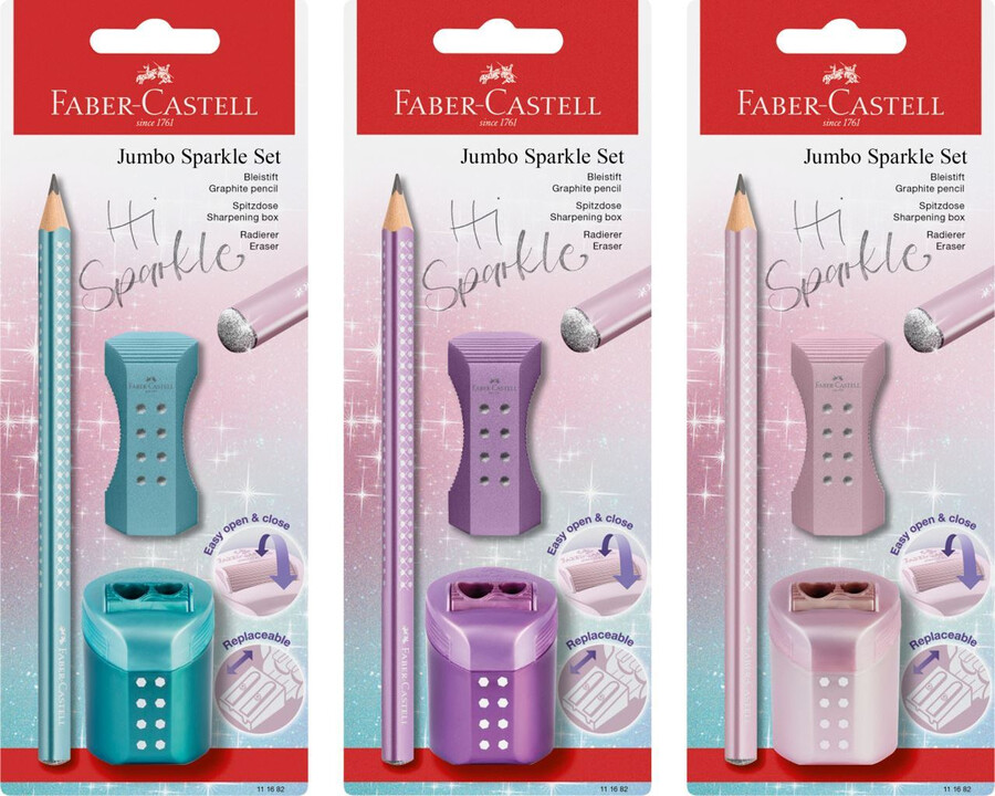 sada grafitových tužek jumbo sparkle
