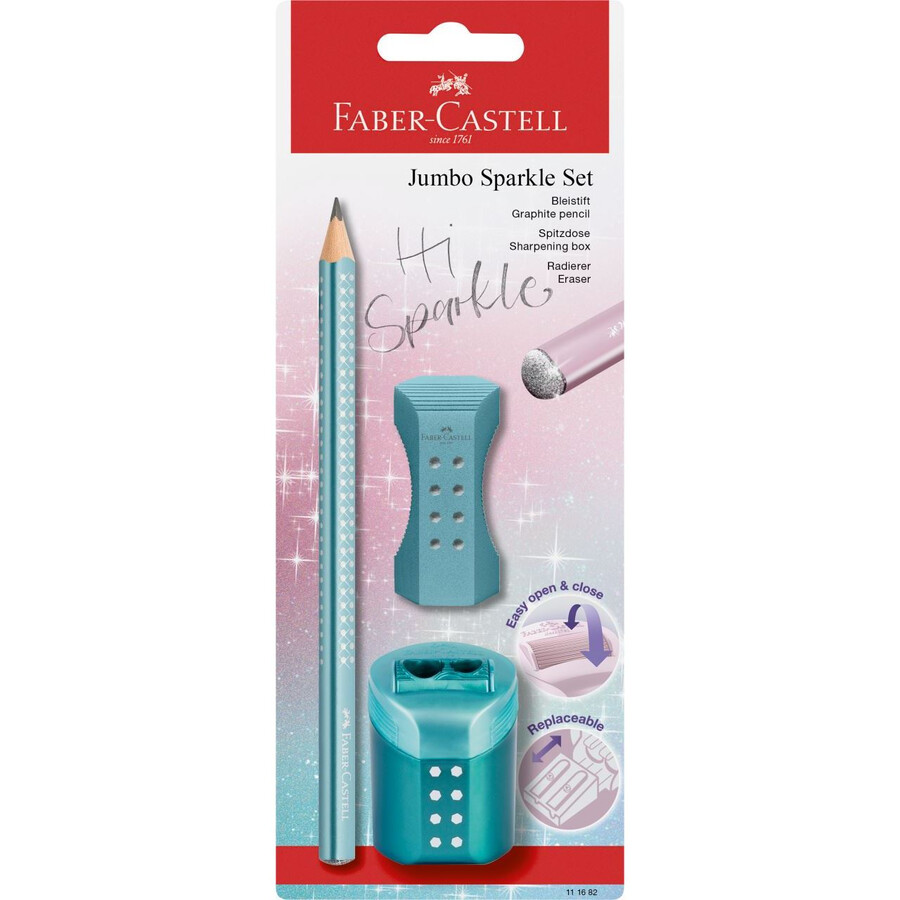 sada grafitových tužek jumbo sparkle