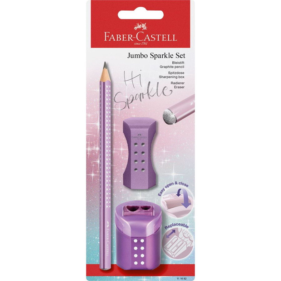 sada grafitových tužek jumbo sparkle