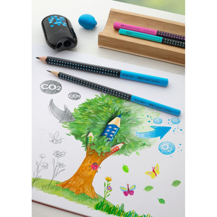 dvoubarevná grafitová tužka jumbo grip
