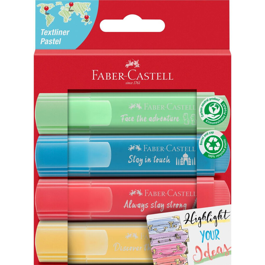zvýrazňovač tl 46 pastel promo kartonový obal 4 ks