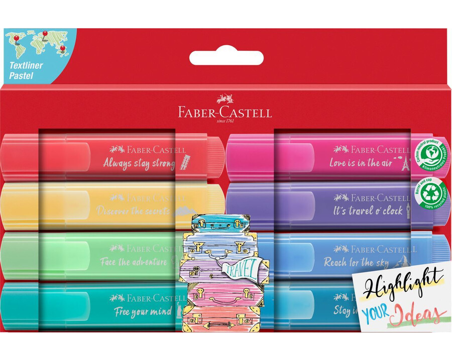zvýrazňovač tl 46 pastel promo kartonový obal 8 kusů