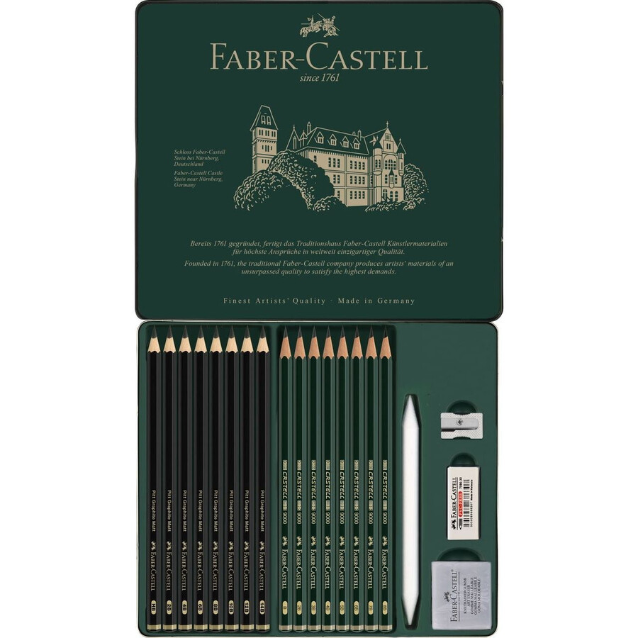 pitt graphite matt castell 9000