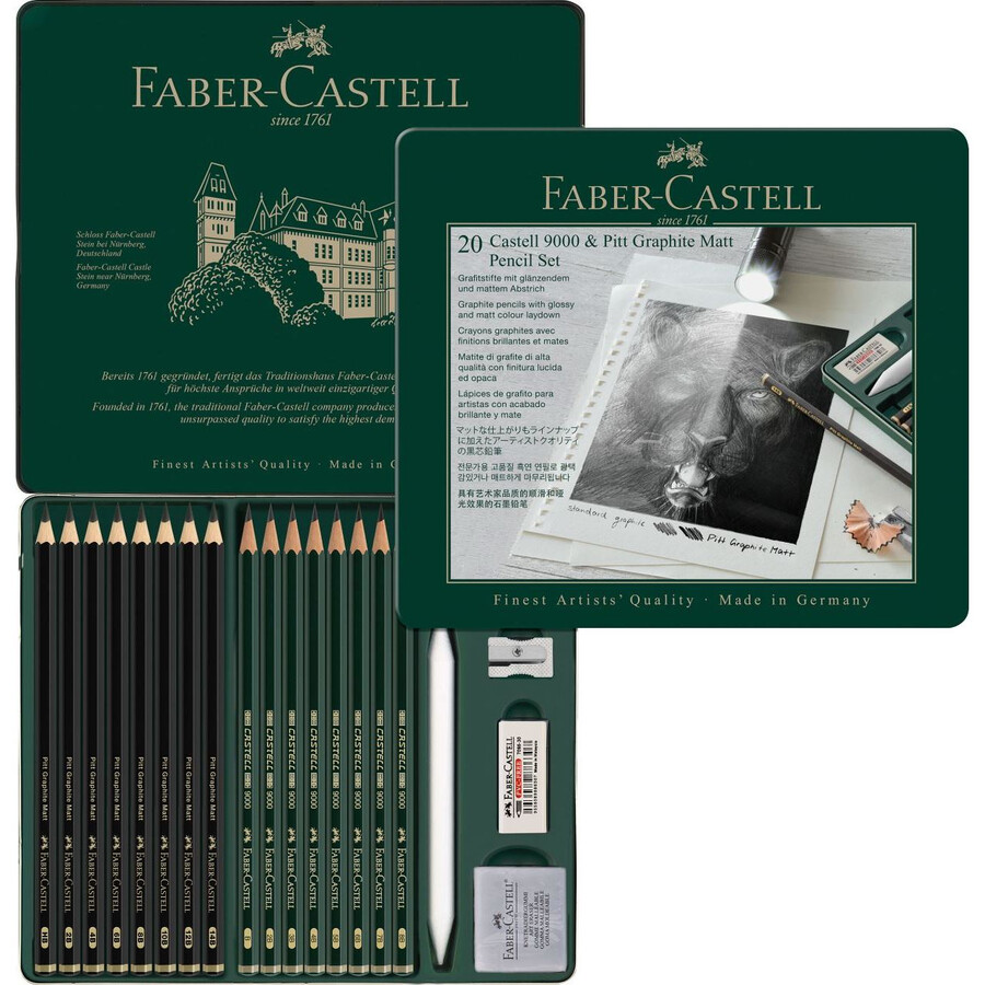 pitt graphite matt castell 9000